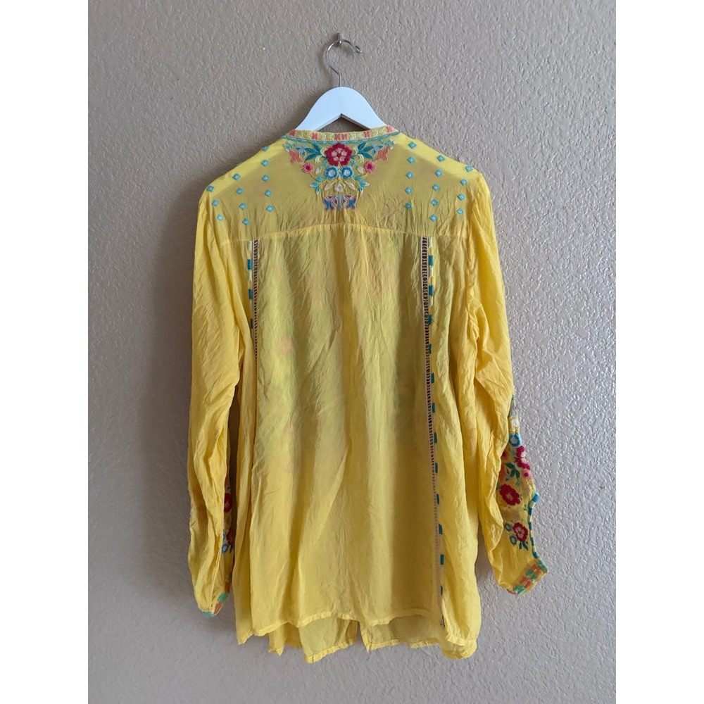 JOHNNY WAS arges embroidered georgette blouse - Picture 7 of 10
